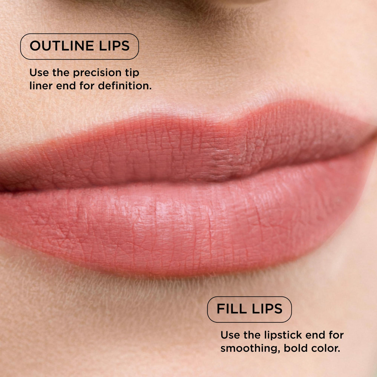 HALEYS Cupid on model wearing nude-pink for natural polished look