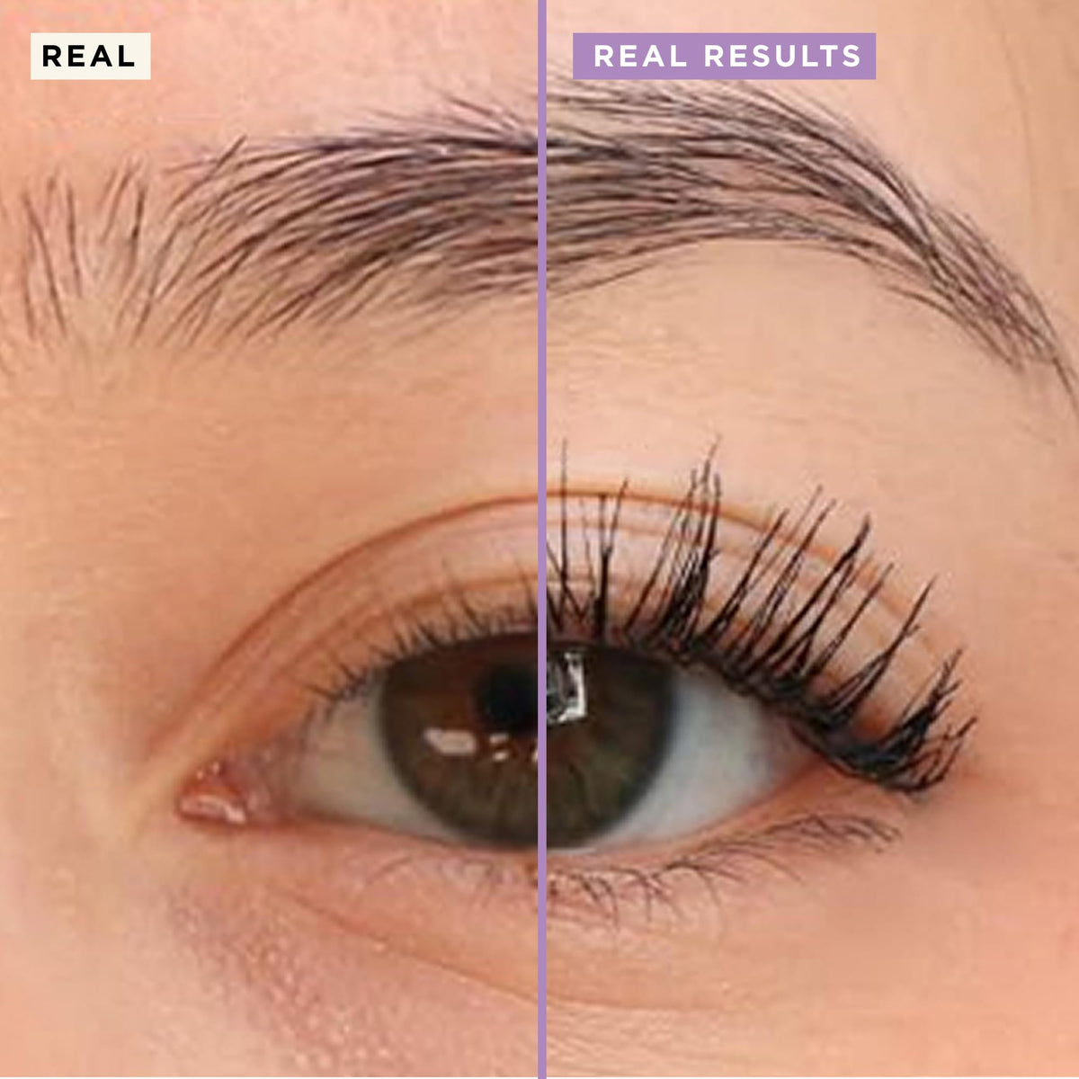 HALEYS mascara texture swatch showing smooth, buildable black formula
