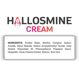 Hallusa Natural botanical ingredient flatlay featuring horse chestnut and aloe vera