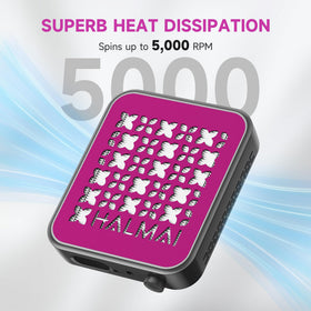 HALMAI side vents detail displaying dual cooling for prolonged use and safety