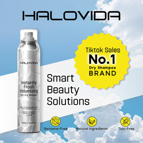 HALOVIDA before and after hair showing instant root lift