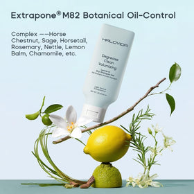 HALOVIDA label close-up displaying key ingredients for sebum control and hydration