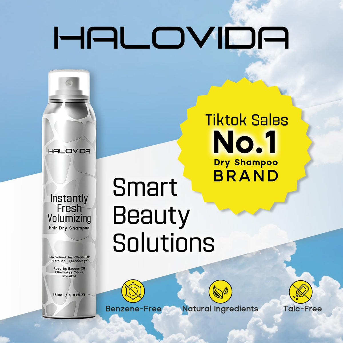 HALOVIDA commuter refreshing hair for instant volume