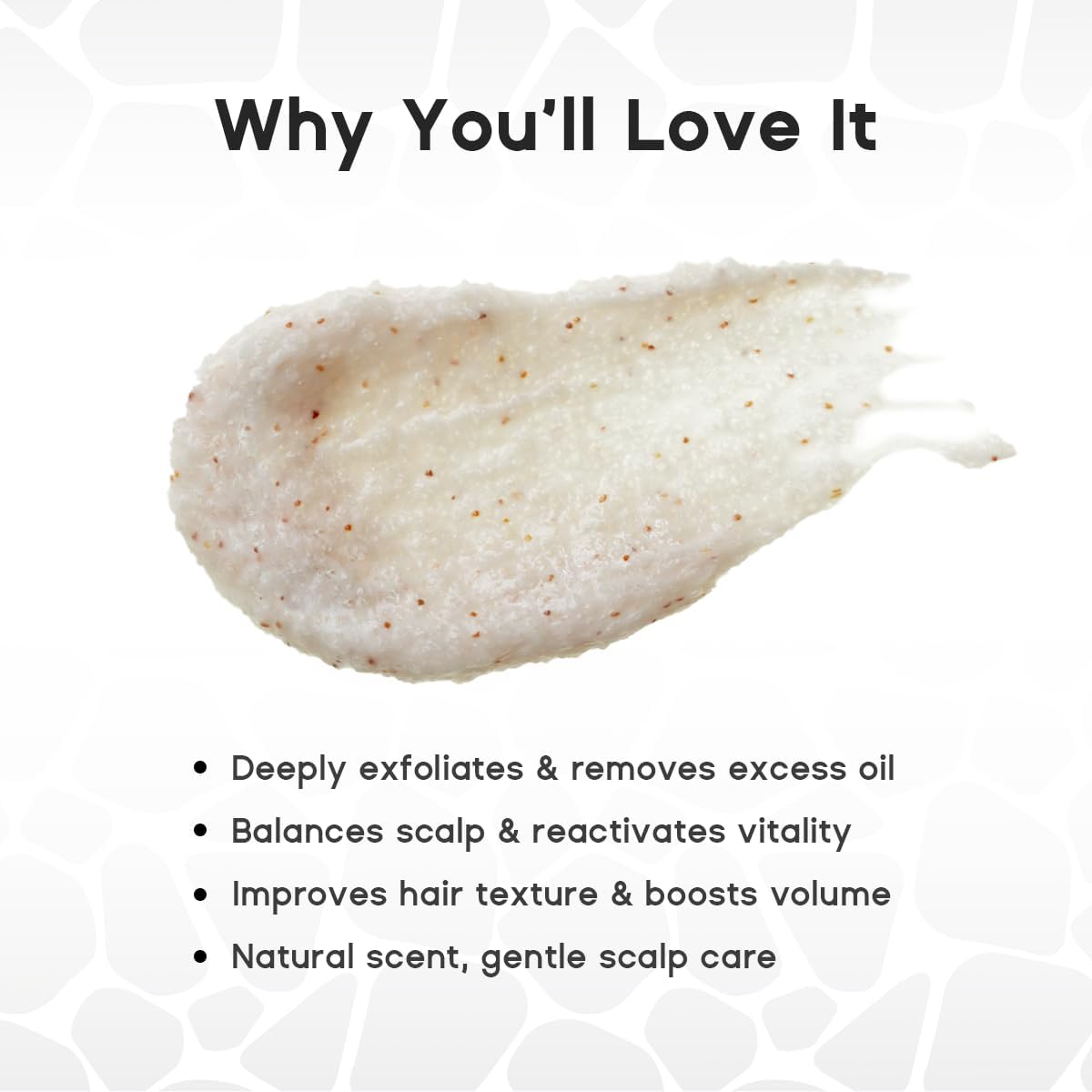 HALOVIDA scrub texture close-up highlighting gentle exfoliation