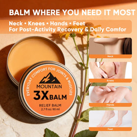 Halpilt lifestyle image of person resting foot with balm applied