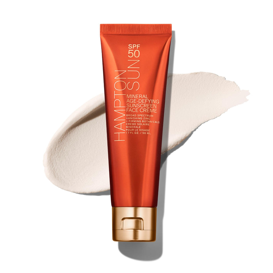 Hampton Sun showing compact SPF 50 mineral protection for face