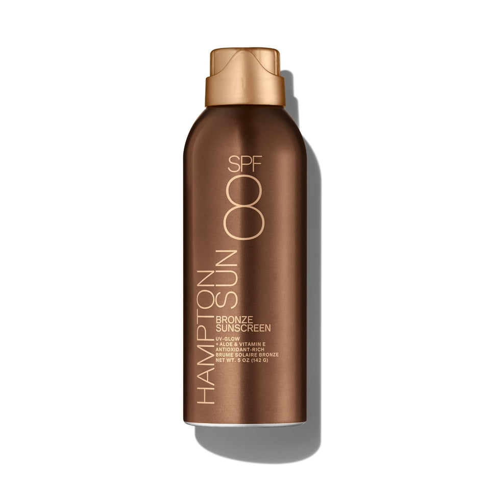 Hampton Sun front packaging showing SPF 8 bottle and signature bronze label for quick identification