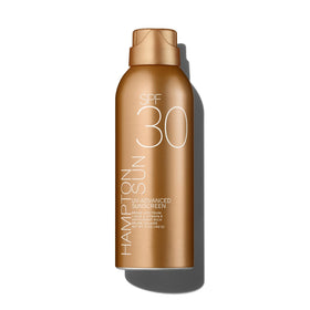 Hampton Sun front packaging showing SPF 30 and clear mist benefits