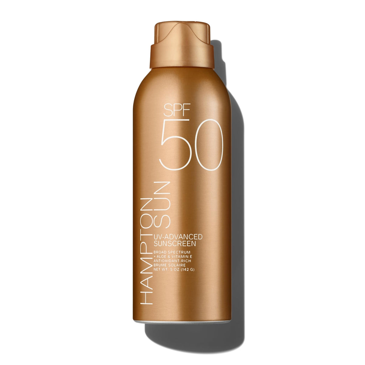 Hampton Sun front packaging showing SPF 50 and benefits for quick identification