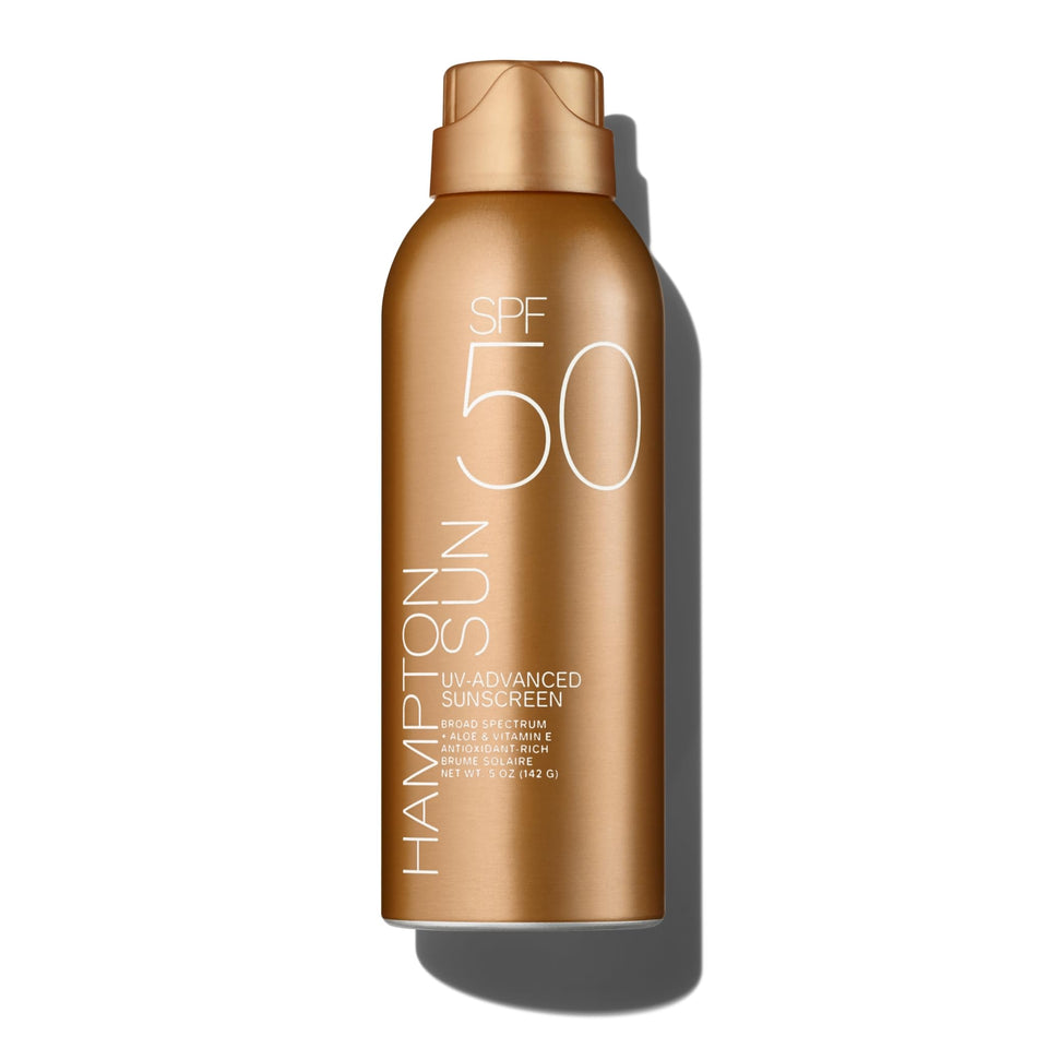 Hampton Sun front packaging showing SPF 50 and benefits for quick identification