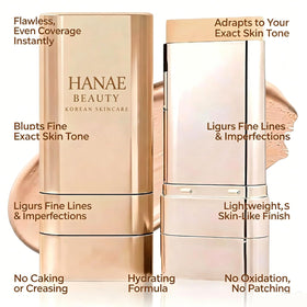 Hanae Beauty brush blending on cheek, illustrates smooth seamless finish benefit