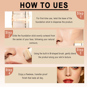 Hanae Korea stick applied on skin demonstrating quick touch-up benefit