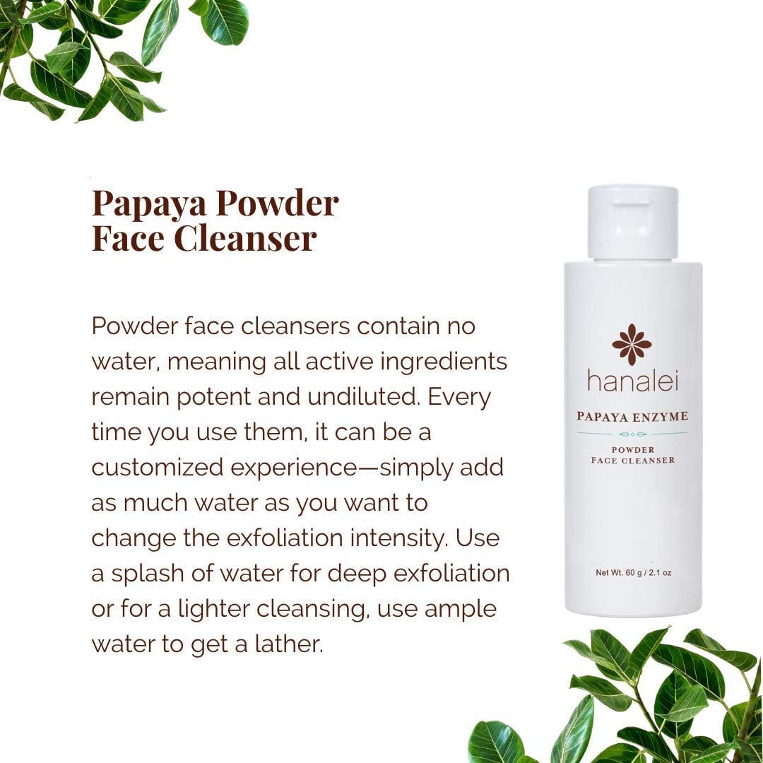 Hanalei cleanser in hand scale showing compact 60g jar perfect for travel