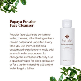 Hanalei cleanser in hand scale showing compact 60g jar perfect for travel