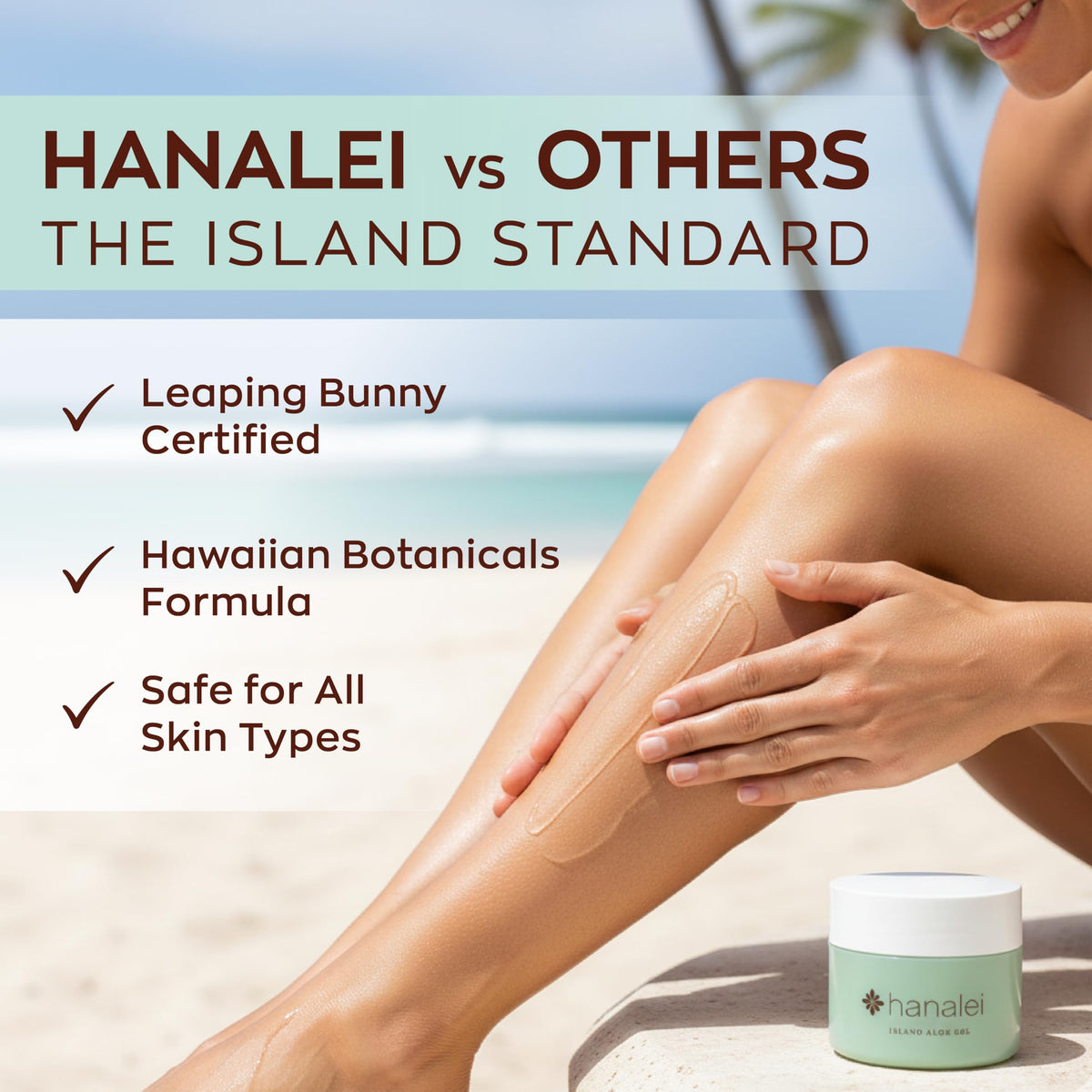 Hanalei face application during morning routine for gentle hydration