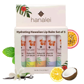 Hanalei front packaging showing five-tube variety pack for convenient hydration
