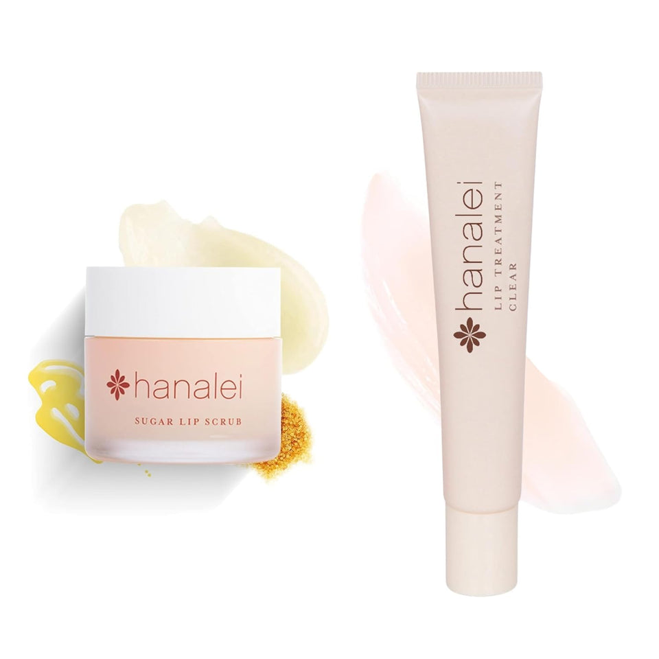 hanalei front packaging lip duo showing product pair and benefits