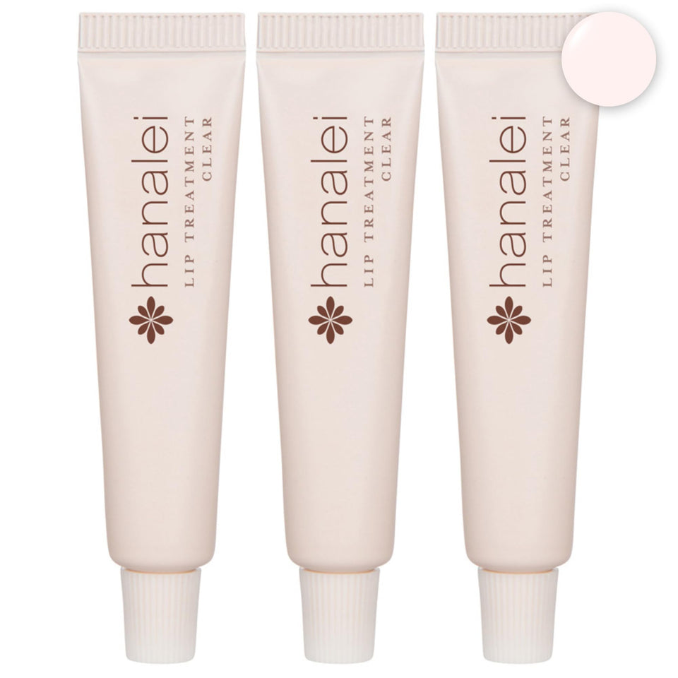 Hanalei front packaging shows travel-size lip treatment benefits