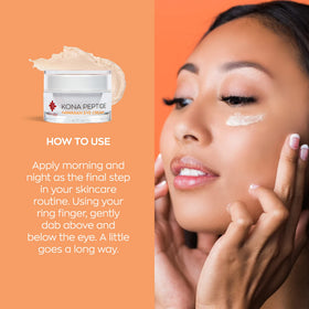 Hanalei cream applied to finger for application demonstration and easy blending