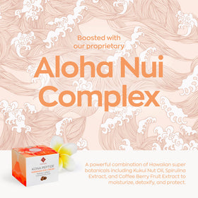 Hanalei label and ingredient list close-up showing natural botanicals benefit