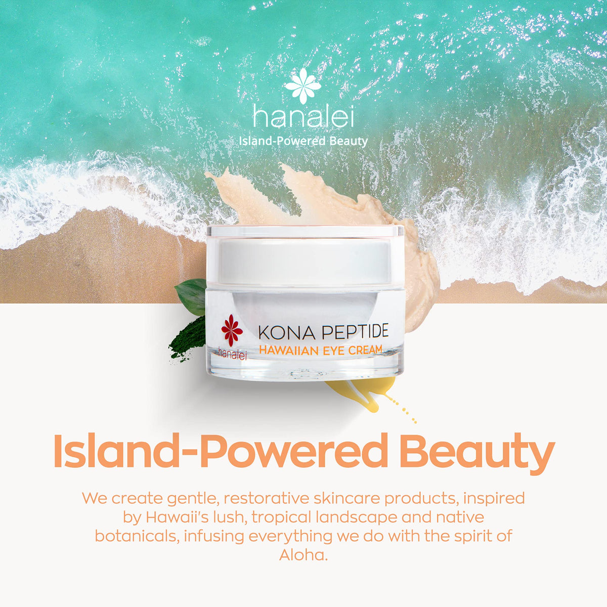 Hanalei before and after visual mockup illustrating brighter under-eye appearance