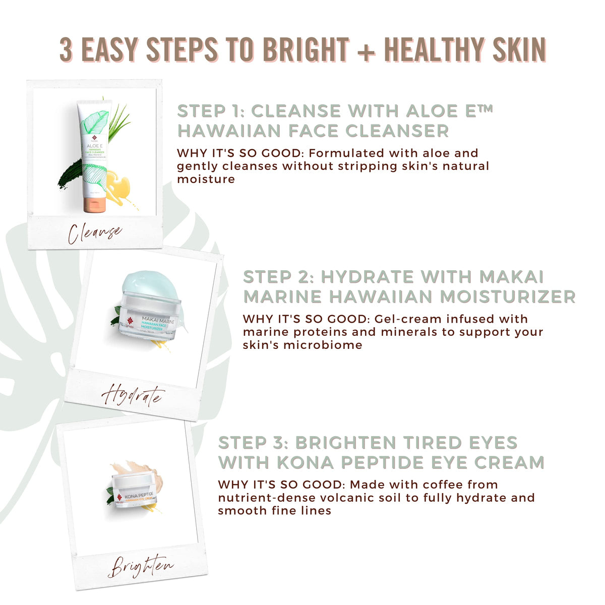 Hanalei eye cream styled on bathroom shelf conveying everyday skincare routine