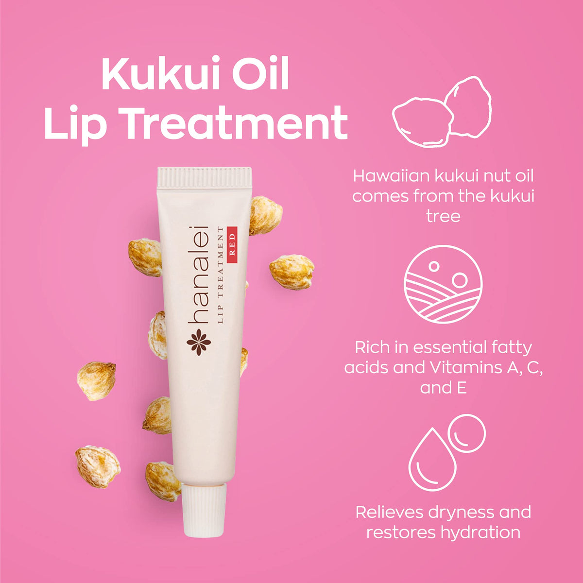Hanalei kukui oil visual highlighting nourishing fatty acids and restoration