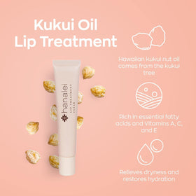 hanalei label ingredients closeup showing natural kukui oil benefits