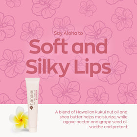 Hanalei lip before and after image showing visible softness and smoother texture