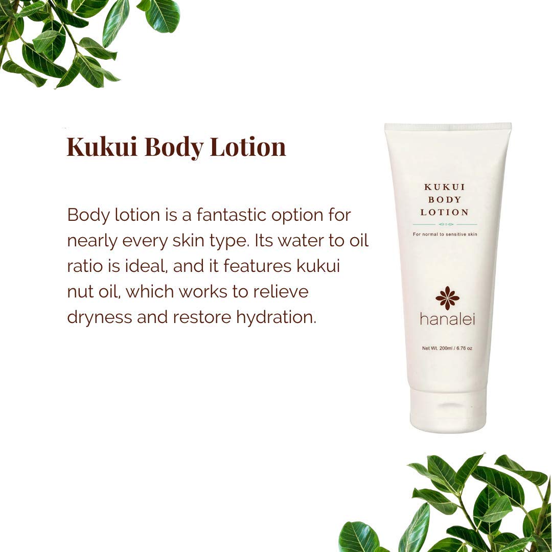 Hanalei lotion being applied to skin demonstrating fast absorption and softness