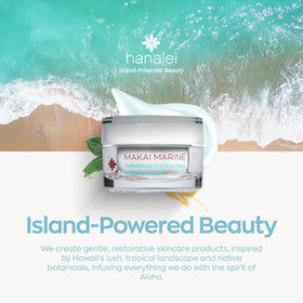 Hanalei placed on bathroom counter conveying daily routine benefit