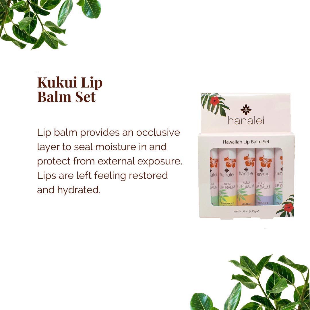 Hanalei open Vanilla tube applied to lips illustrating smooth, non-greasy finish