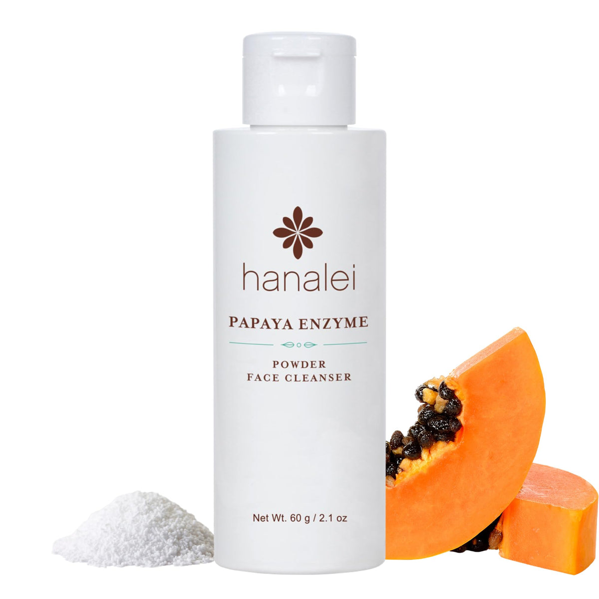 Hanalei front packaging showing 60g jar and travel-friendly design benefit