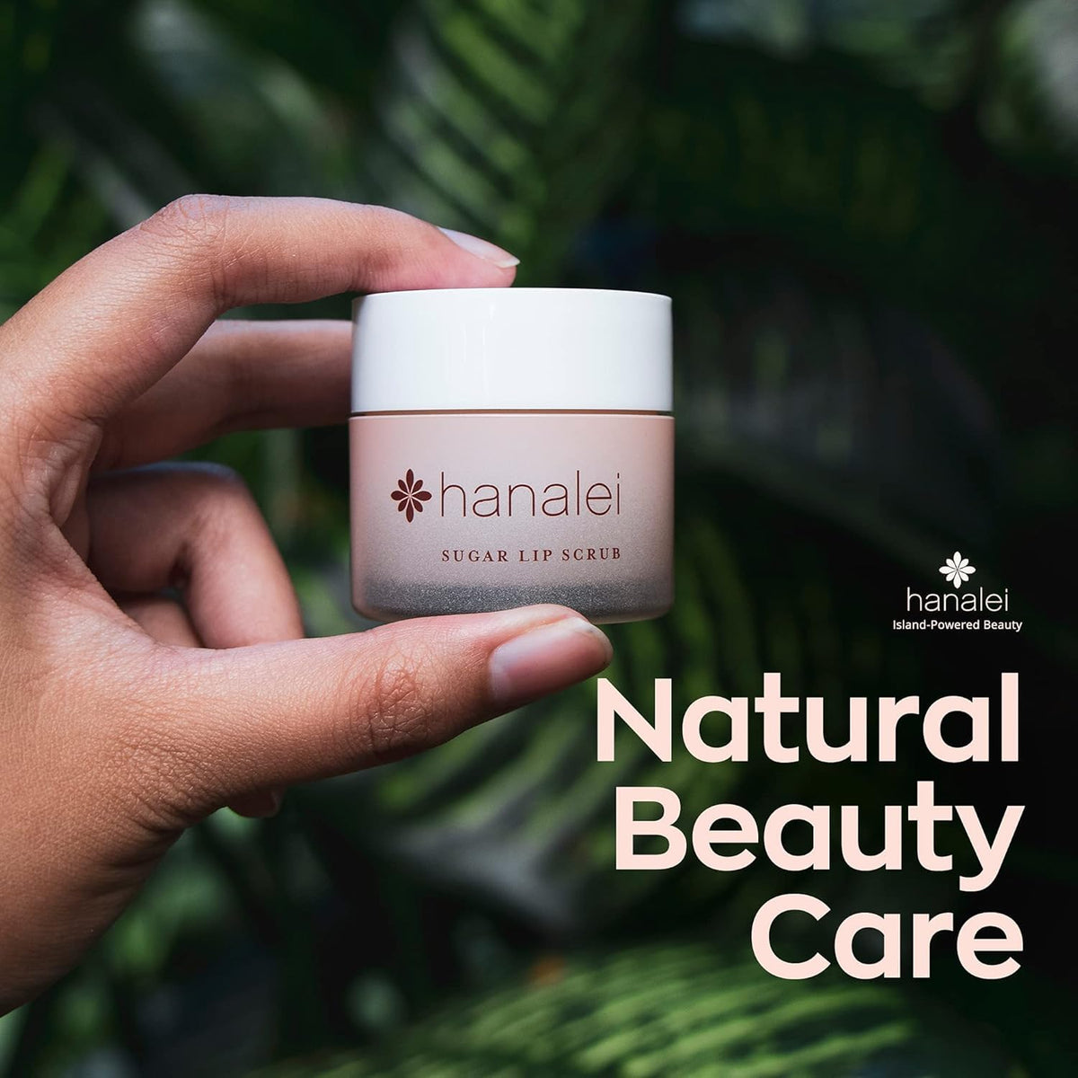 Hanalei applying scrub on lips, exfoliates and prepares lips for lipstick
