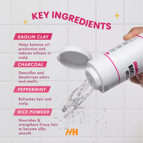Handmade Heroes powder texture close-up showing absorbent natural particles