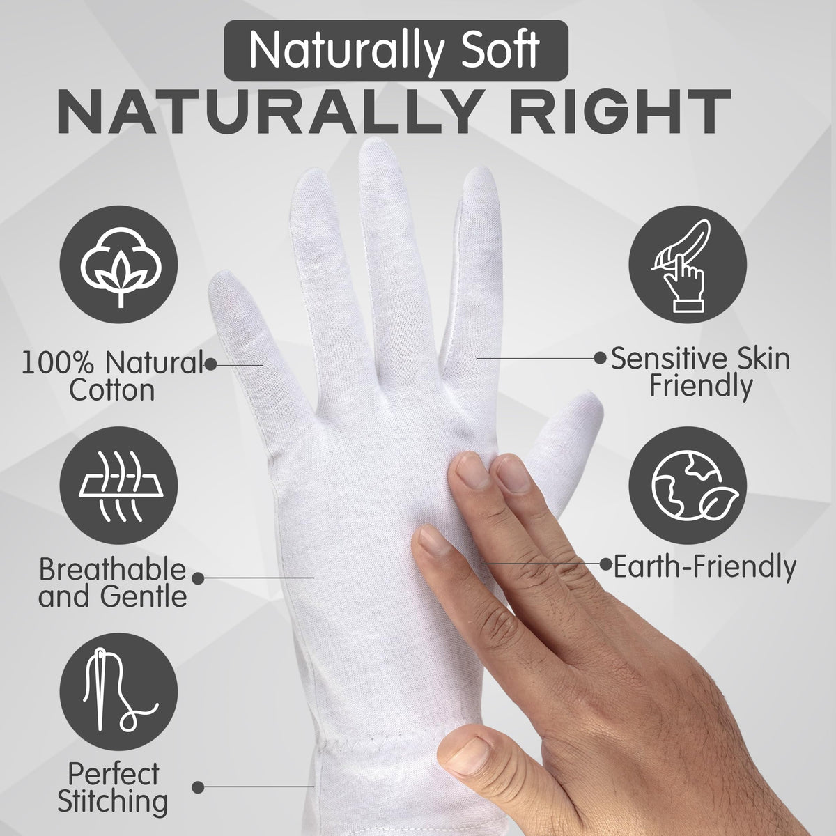 HandsAllright cotton fabric close-up showing breathable texture and comfort
