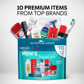 Handy Solutions toothbrush, Crest toothpaste and mouthwash staged to show fresh breath and oral care convenience