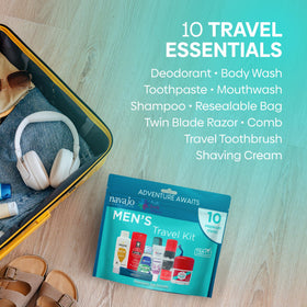 Handy Solutions clear resealable bag open with toiletries visible for TSA compliance and fast security checks