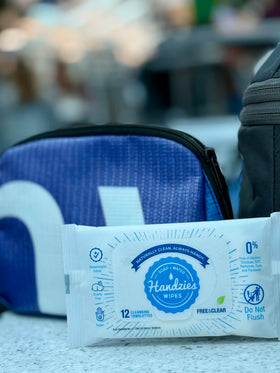 Handzies bundle displayed for size comparison showing brand and supply benefit