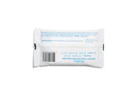 Handzies single towelette close-up, brand visible and easy-open pouch