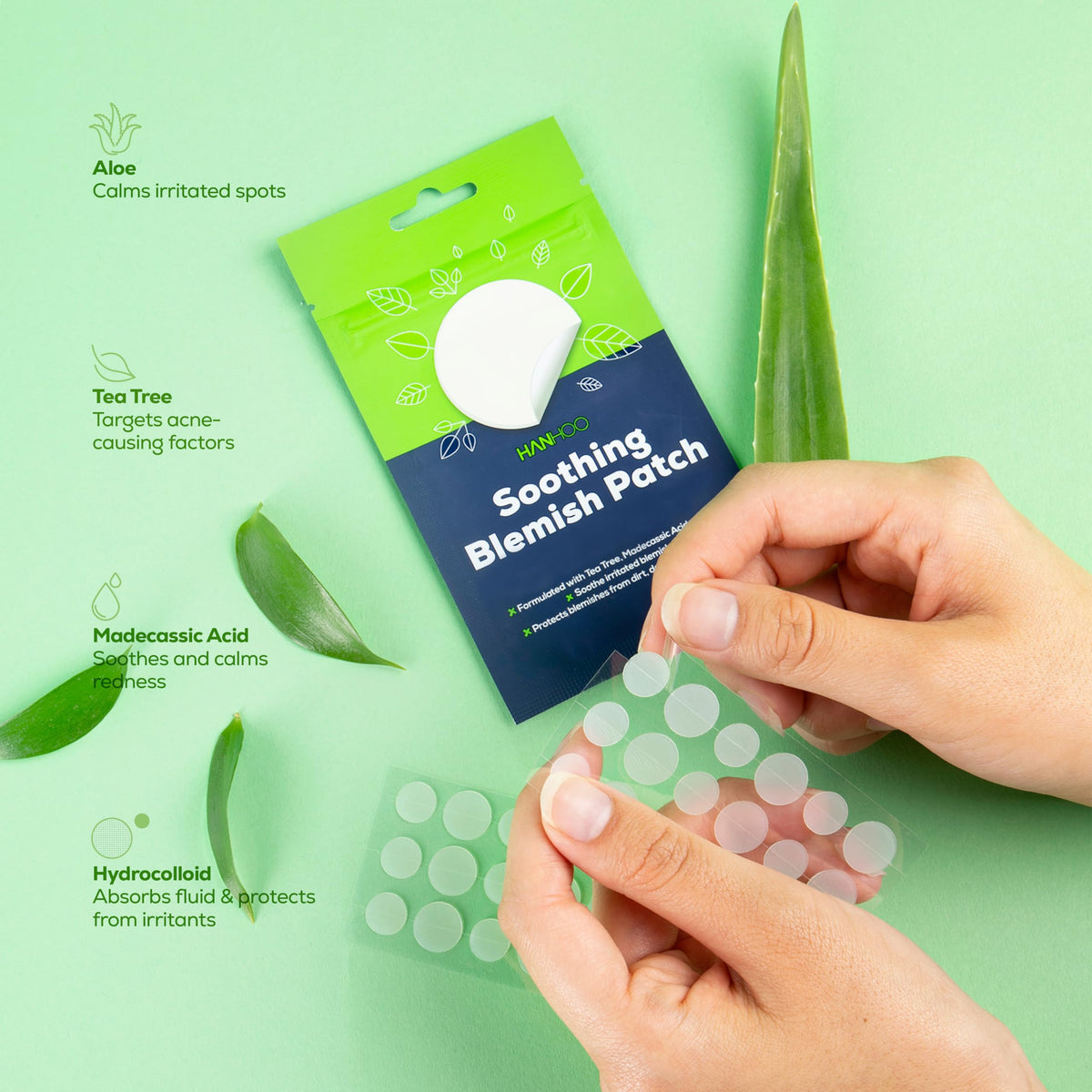 HANHOO adhesive edge detail demonstrating secure, gentle hold