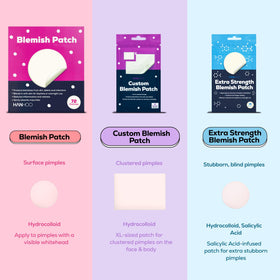 HANHOO patches on bathroom counter beside skincare items for everyday convenience