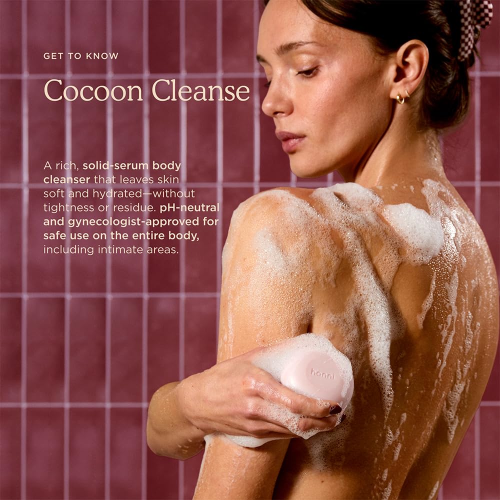 HANNI creamy texture close-up showing rich cushion for hydrating cleanse
