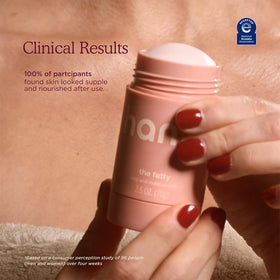 HANNI Fatty stick used on elbow to smooth rough, dry skin effectively