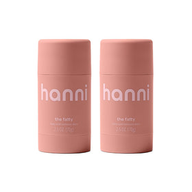 HANNI Fatty stick front packaging showing compact travel-ready design and benefits
