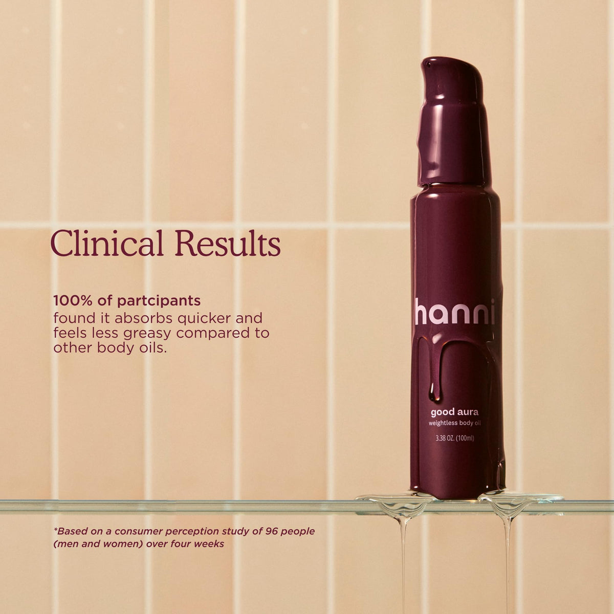 HANNI application on damp skin delivering instant hydrated sheen