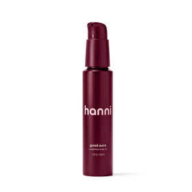 HANNI bottle front view showing sleek packaging and glow benefits