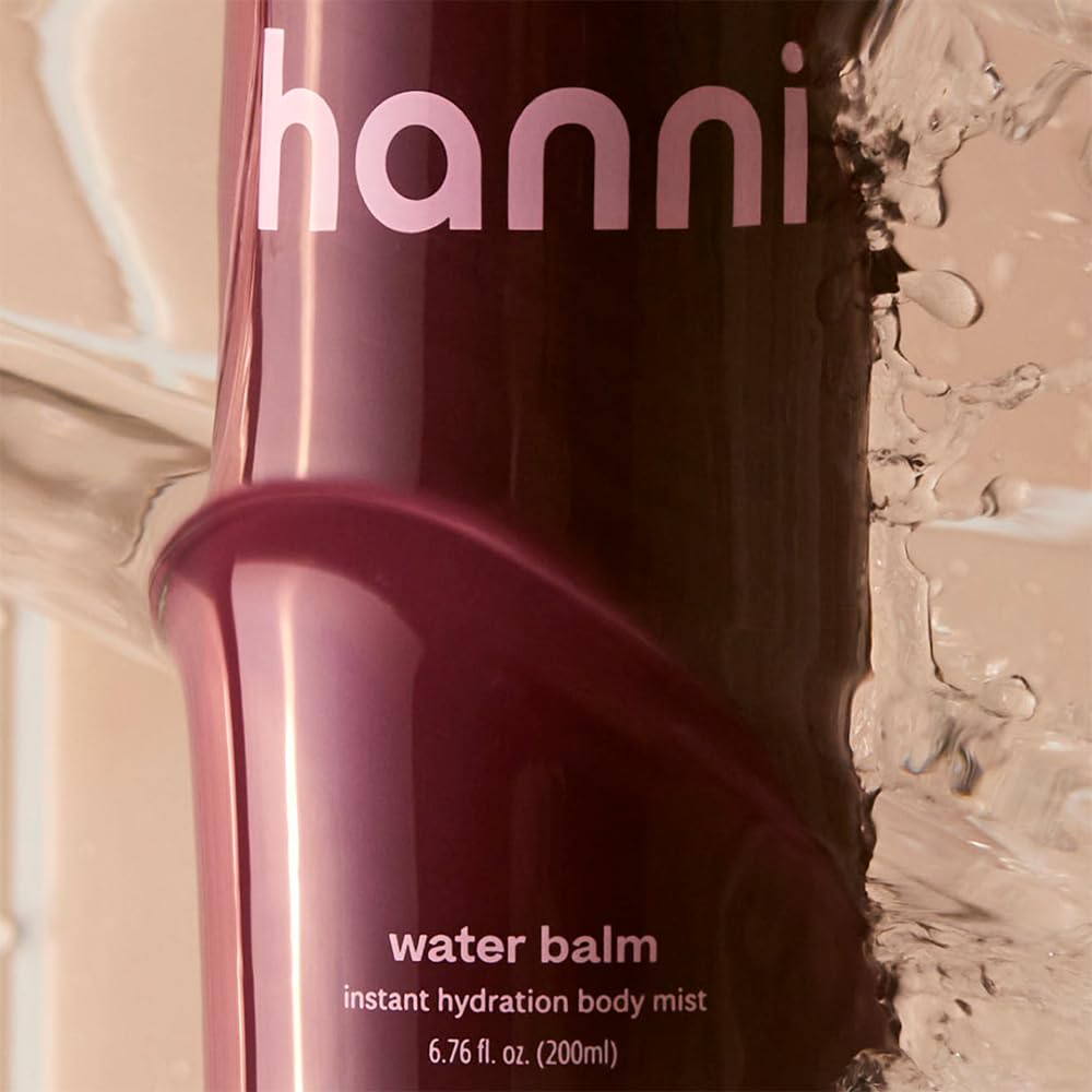 HANNI mist spraying onto skin demonstrating quick absorption and refreshing feel