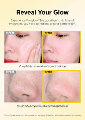Hanskin application in hand demonstrating gentle massage for effective makeup removal