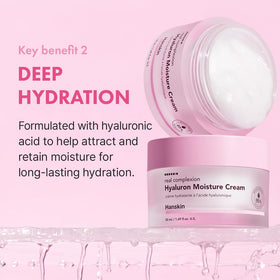 Hanskin application on hand demonstrating hydration effect and immediate softness